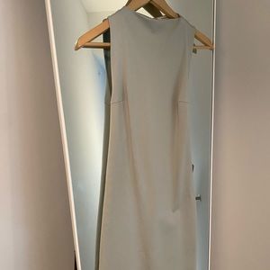 Fitted high-neck midi dress